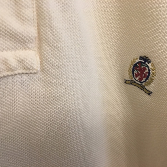 Tommy Hilfiger Pique Polo Shirt in Cream L o - Picture 4 of 7